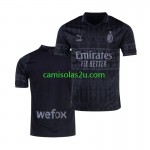 Camisolas de futebol AC Milan Equipamento Quarto Preto 2023/24 Manga Curta